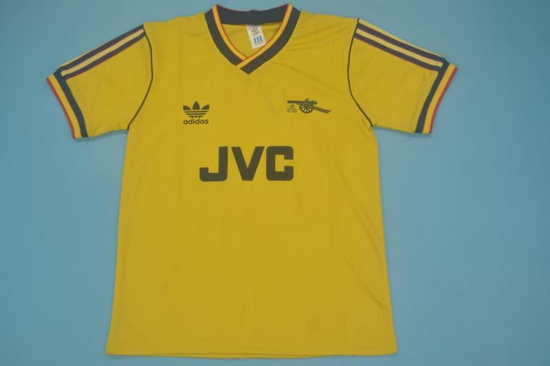 AAA Quality Arsenal 86/87 Away Yellow Soccer Jersey